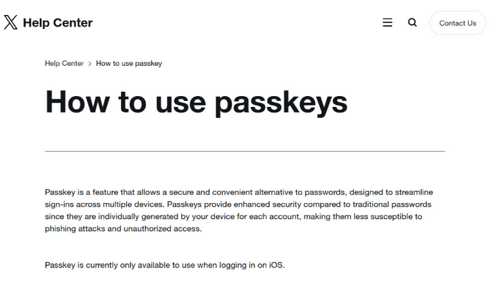 潮阳苹果维修店铺分享iOS用户如何通过通行密钥(Passkey)登录 