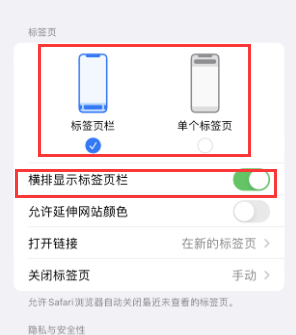 潮阳iPhone授权维修分享Safari浏览器如何切换标签栏位置 